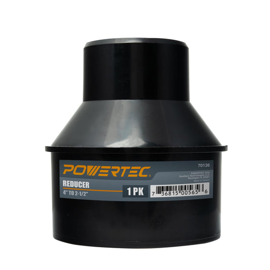 Cono Reductor POWERTEC Negro 4 Pulgadas a 2-1/2 Pulgadas