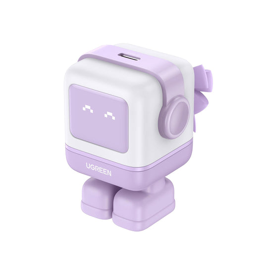 Cargador Tipo C UGREEN Púrpura 30 W Nexode GaNRobot con Pantalla Inteligente
