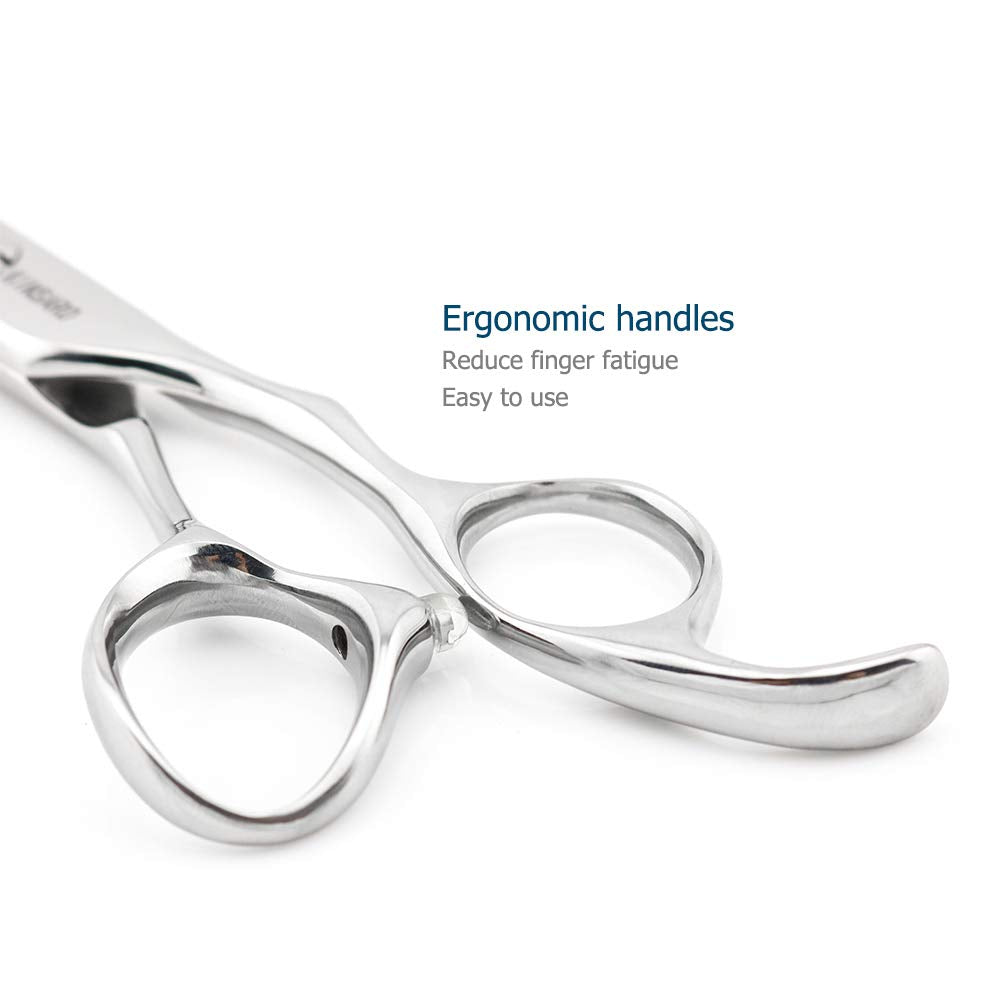 5.5" Hair scissors Convex Blades Japan 440C Silvery Professional Hair Shears Barber hair scissors Kinsaro