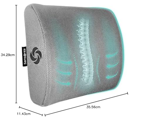 Almohada Cervical Samsonite Gris para Viaje en Coche