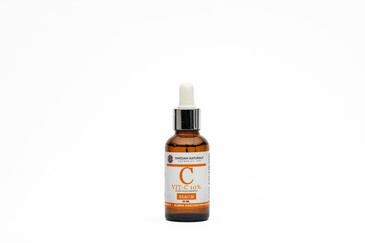 Swedan Naturals - Serum Vitamina C 10% + Ácido Hialurónico, luminosidad, hidratación, firmeza, antimanchas, tono más uniforme. Cuidado de la piel, suero ideal para todo tipo de piel