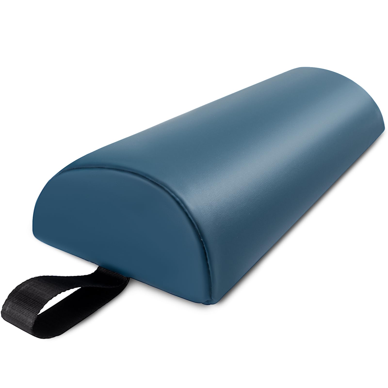 Almohada Noverlife Medio Redondo 14 x 6 x 3 Pulgadas con Asa de Correa de Cuero Sintético