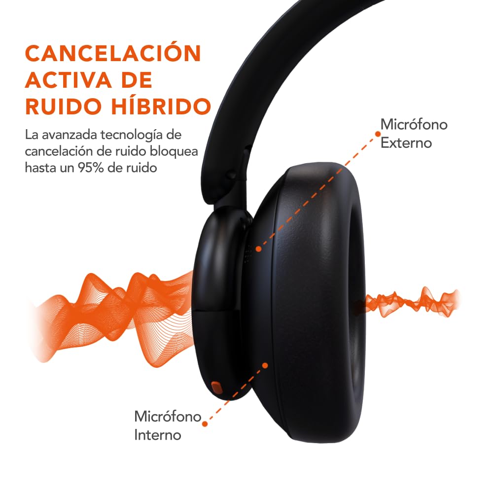 Audífonos Inalámbricos QUAMTUM Neo-Tech QX Pro con Cancelación Activa de Ruido y Sonido de Alta Resolución