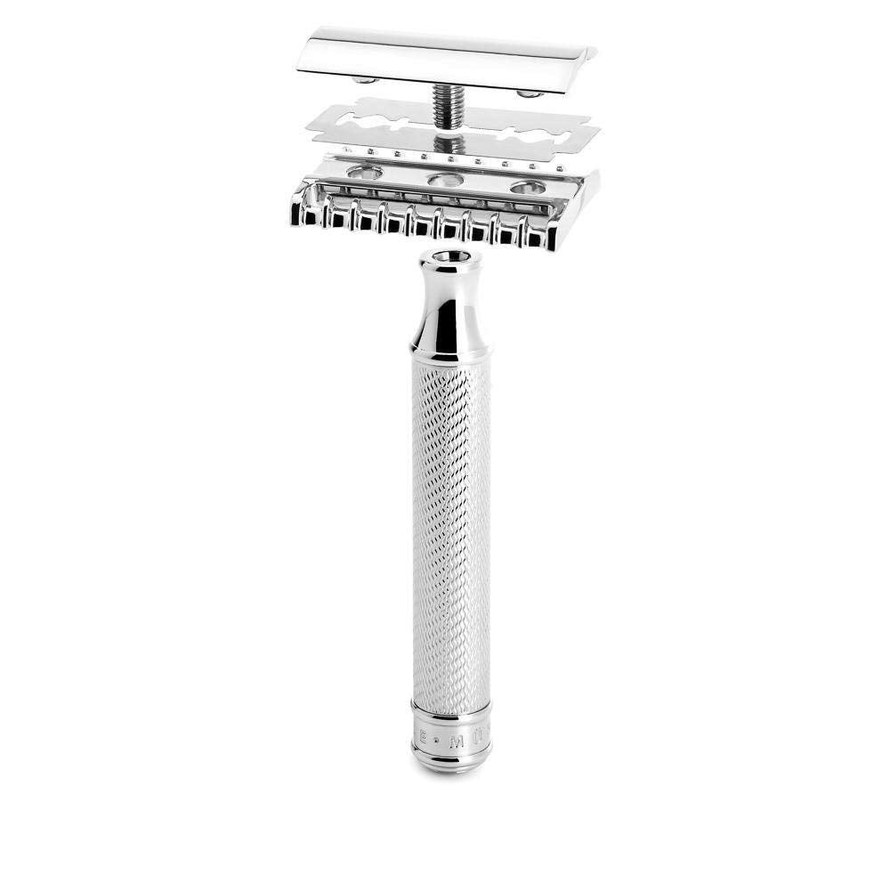 MÜHLE TRADITIONAL R41 - Maquinilla de afeitar de doble filo (peine abierto) para hombre, perfecta para uso diario, calidad de barbería para afeitarse suave