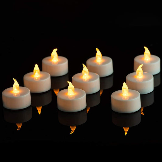 Velas LED Pilas Paquete 24 Sin Llamas Efecto Parpadeo Seguras para Hogar Festivales Decoración Bodas Fiestas