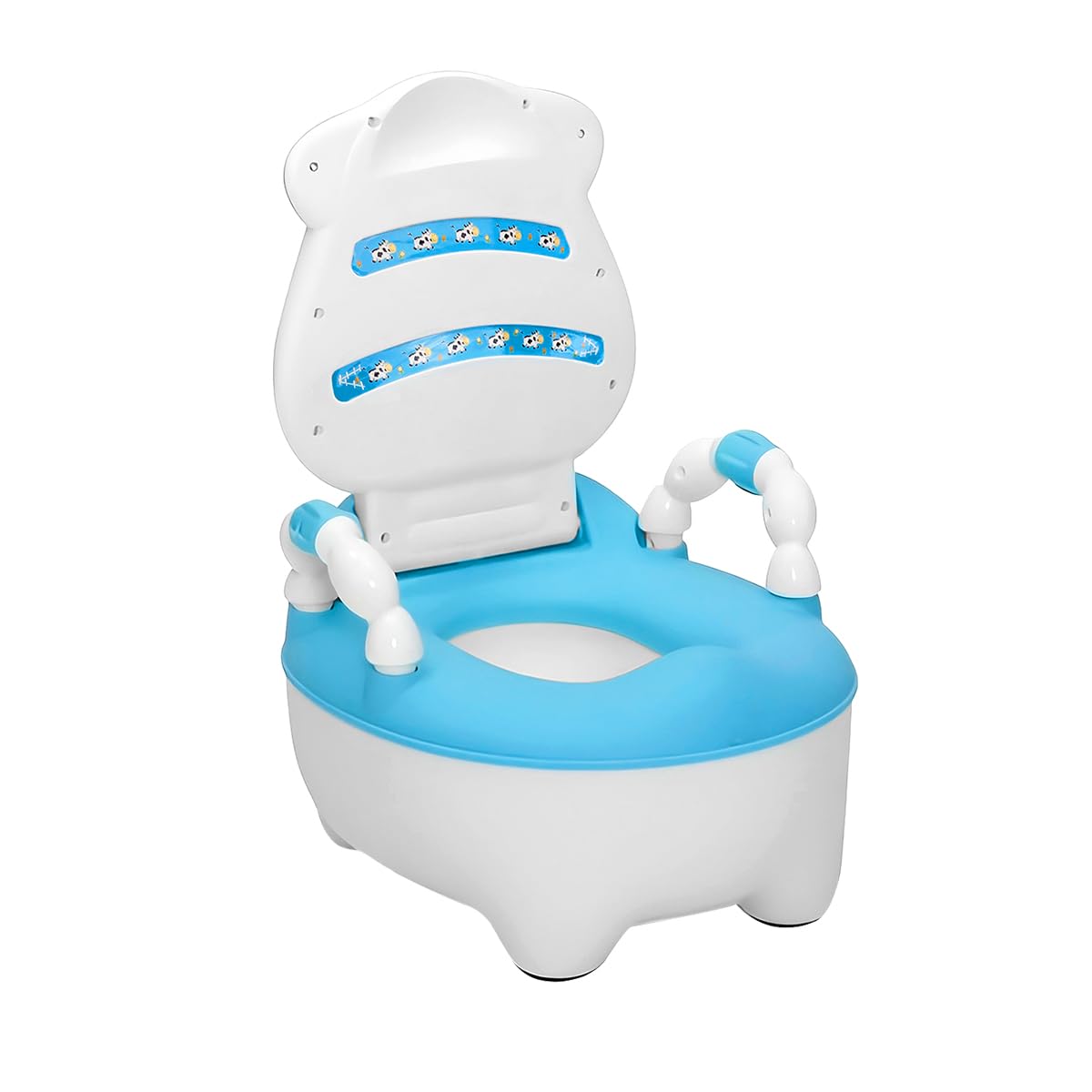 Baño de Entrenamiento Raganet Azul con Asiento Acolchonado y Recargaderas para Bebés en Etapa de Desarrollo