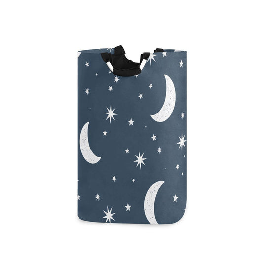 senya Cesta de almacenamiento grande plegable con diseño de estrellas y nubes, para ropa de guardería, juguetes