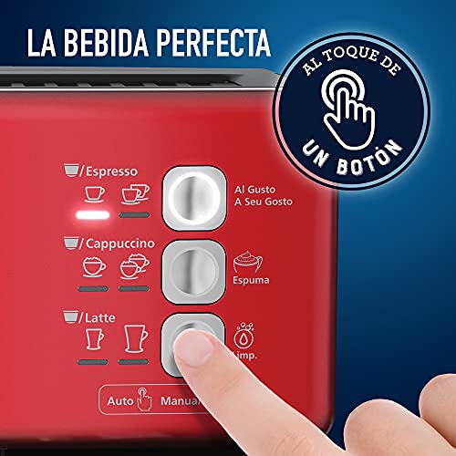 Cafetera Automática de Espresso Oster Roja PrimaLatte BVSTEM6603R