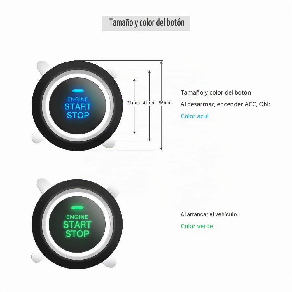 Sistema de Alarma de Seguridad para Auto EASYGUARD EC002-NI-NS Negro con Tecnología FSK y Entrada Sin Llave