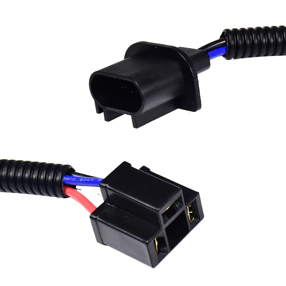 Adaptador Extensión Cableado HUIQIAODS Negro Conversión Faros para Jeep Wrangler o Camiones