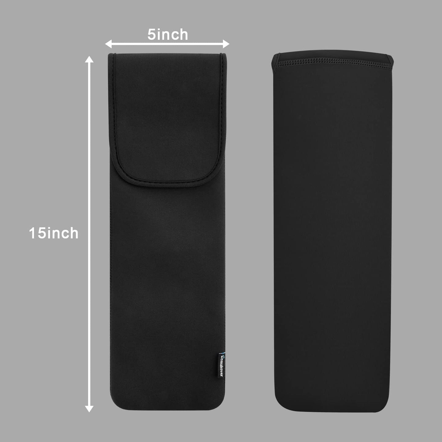 Homakover - Funda de neopreno resistente al calor, funda de rizador universal, funda para rizador de hierro, bolsa de viaje para viajes, gimnasio o hogar, 15 x 5 pulgadas, Negro, Viajes