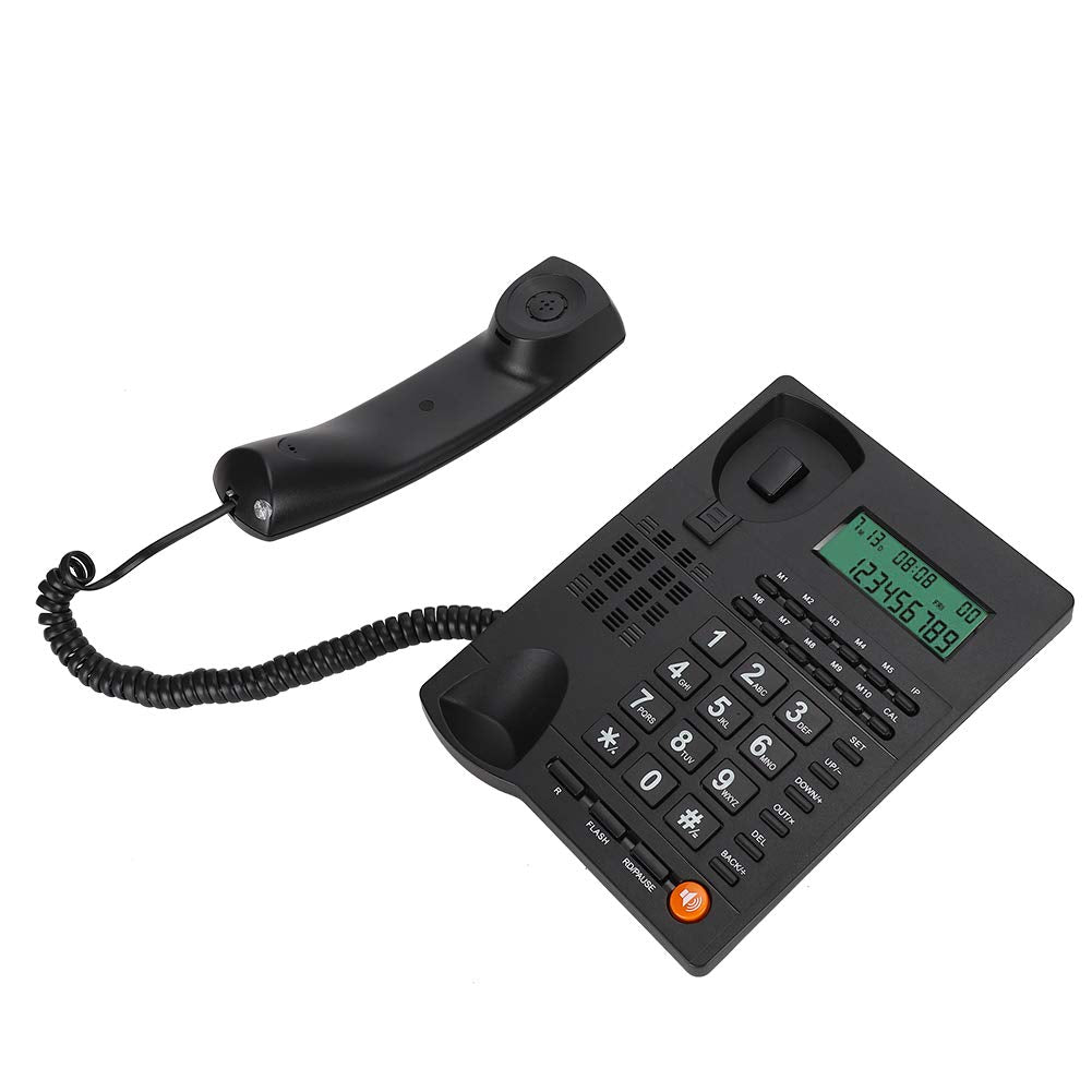 Teléfono Fijo de Escritorio, Teléfono con Cable con Pantalla de Identificación de Llamadas para el Restaurante del Hotel de Oficina en Casa Fácil de Instalar