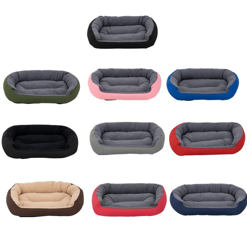 Cama para Perro PETS APPAREL HILLS Rojo Gris Resistente y Confortable con Relleno Suave