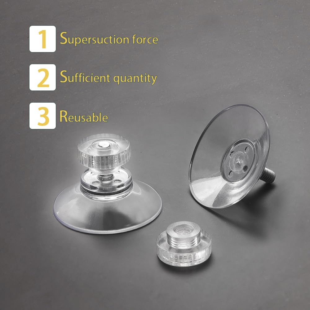 Ventosas de Vidrio PVC Transparente, Juego de 10 Anticolisión para Mueble Escritorio