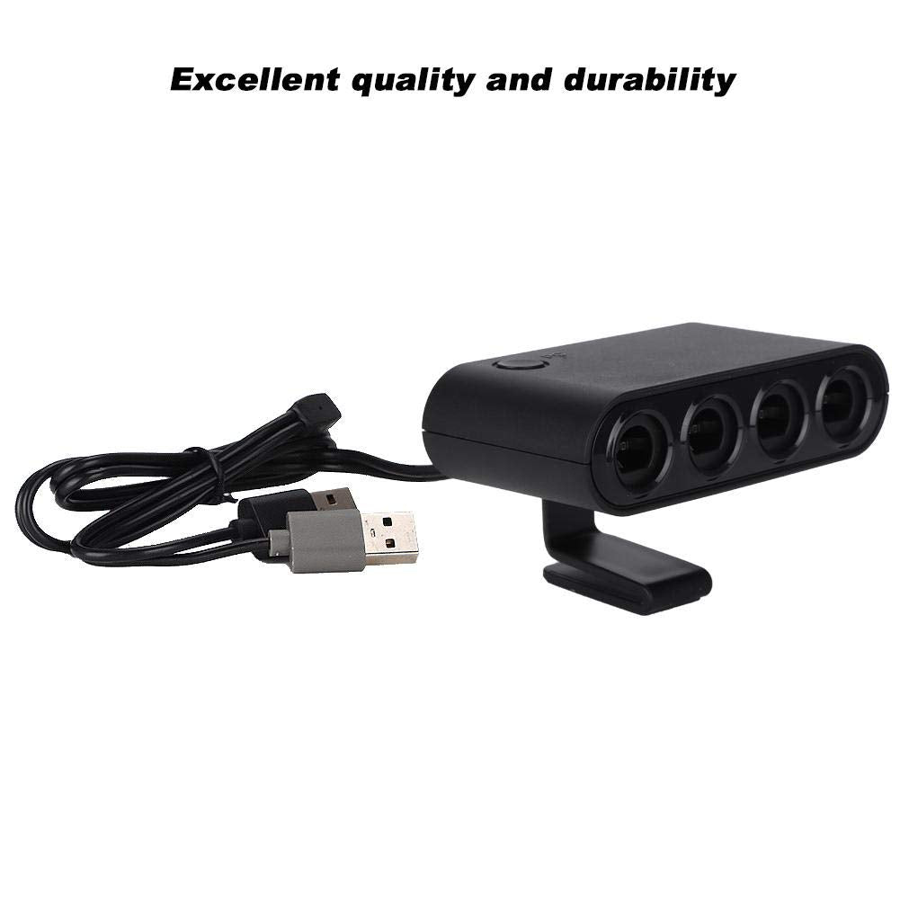 Zopsc 3 en 1 Adaptador Plug and Play de 4 Puertos para Controller Converter para NGC/Wiiu/PC/Switch