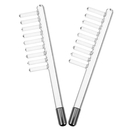 FOMIYES 2 Piezas Accesorios Para Instrumentos De Varita Facial De Alta Frecuencia Varita De Electrodo Varita De Alta Frecuencia Peine De Alta Frecuencia Transparent Vidrio