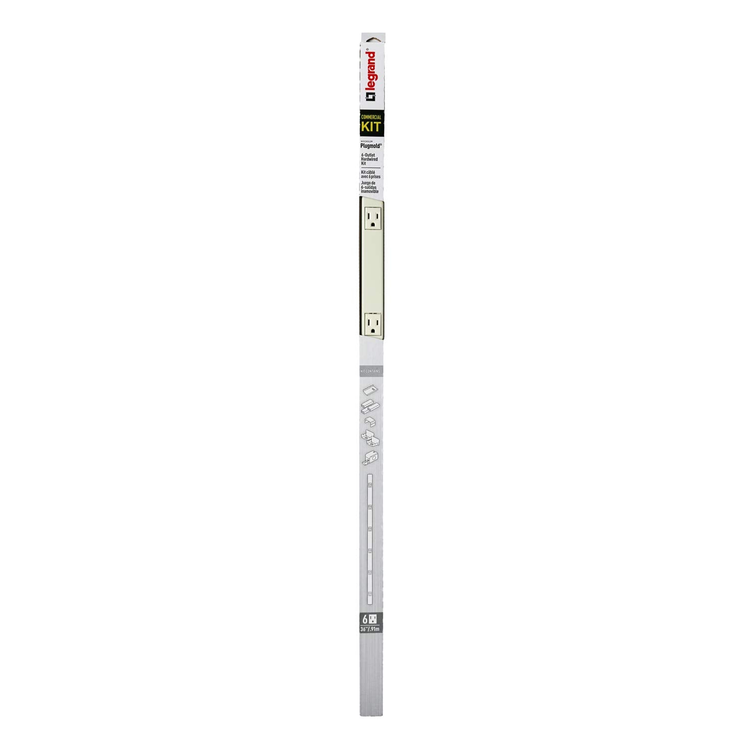 Legrand - Wiremold V20GB306 - Tira de Acero de 3 pies, Color Marfil