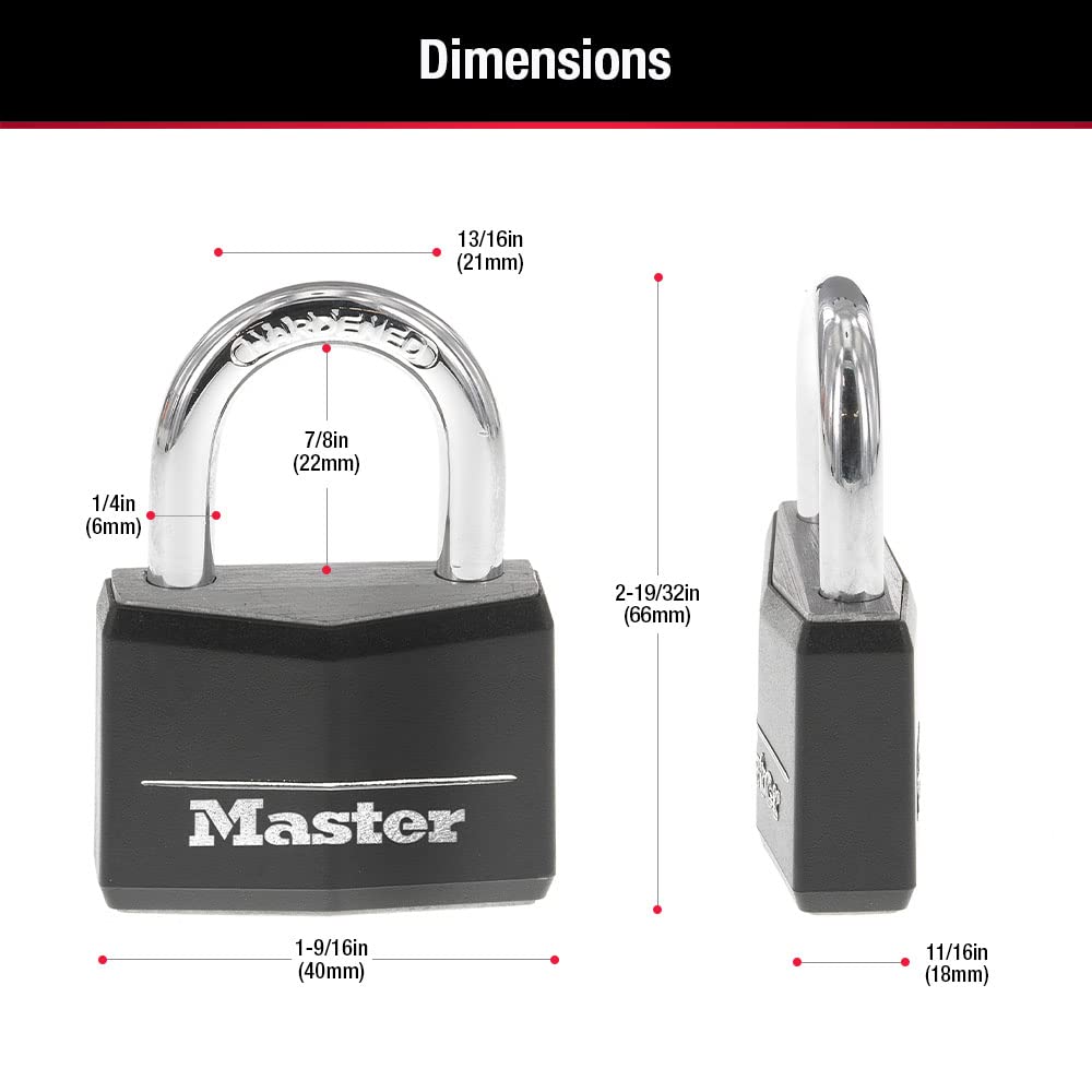 Candados con Llave Master Lock Negro Paquete de 2