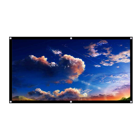 ASHATA - visualización de proyección Plegable portátil de 60 Pulgadas 16:9 HD 4K, visualización de proyección Plegable sin Arrugas, Soporte de visualización de Doble Cara para hogar, Oficina, Cine en