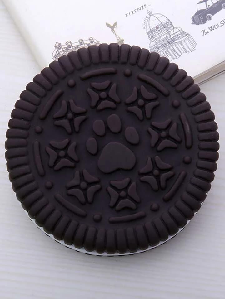 Juguete de Goma para Perros en Forma de Galleta Oreo | Sonido Interactivo | Limpieza de Dientes | Material Seguro y Duradero | Ideal para Mordidas y Masticaciones