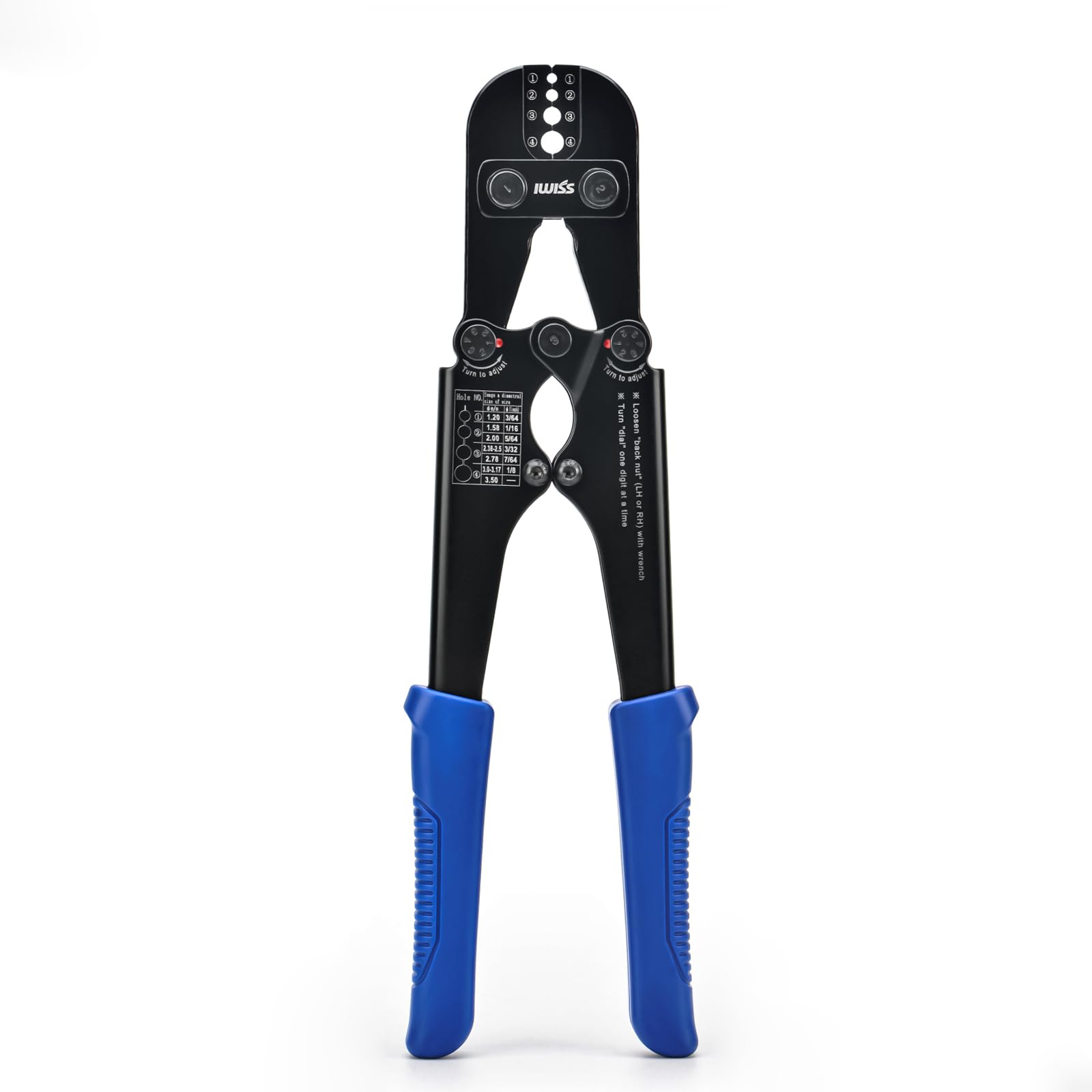 iCrimp Herramienta de crimpado de cuerda de alambre para mangas ovaladas de aluminio, mangas de parada, casquillos de crimpado, manga de bucle de crimpado de 3/64 a 1/8 pulgadas