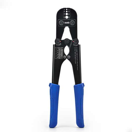 iCrimp Herramienta de crimpado de cuerda de alambre para mangas ovaladas de aluminio, mangas de parada, casquillos de crimpado, manga de bucle de crimpado de 3/64 a 1/8 pulgadas
