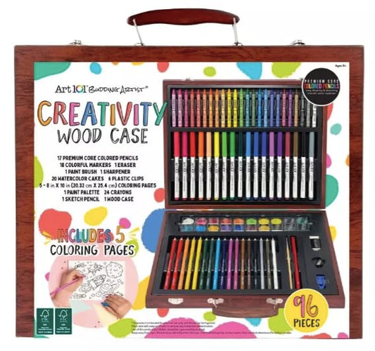 Set de Arte y Dibujo Art 101 Madera 96 Piezas
