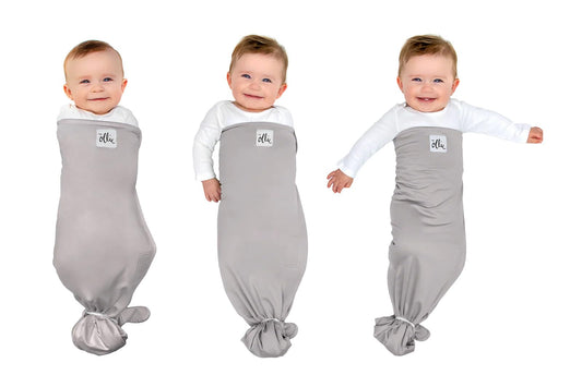 The Ollie Swaddle - Ayuda a reducir el reflejo de Moro (Startle) - Hecho de un material de diseño personalizado que absorbe la humedad (piedra)
