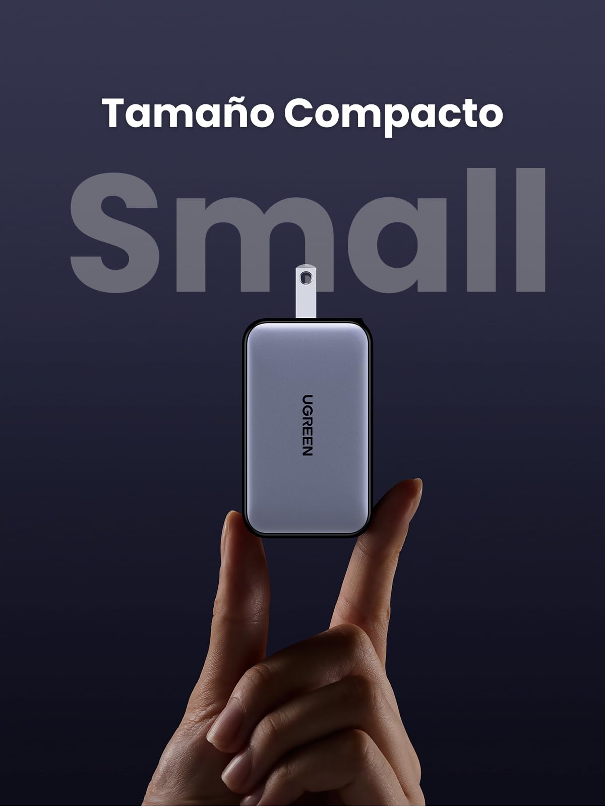Cargador USB C 65W UGREEN Blanco Nexode GAN con 3 Puertos Compatible con iPhone Galaxy MacBook iPad Pixel Steam Deck