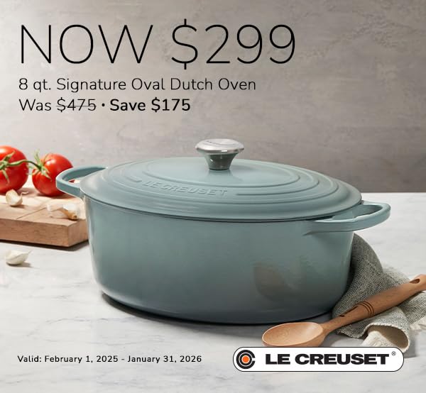 Le Creuset Horno holandés ovalado de hierro fundido esmaltado, 8 cuartos de galón, Marsella
