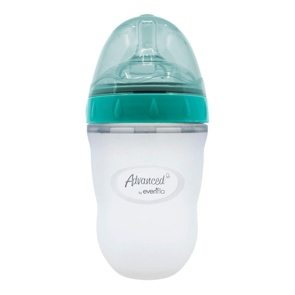 Advanced By Evenflo, Biberón Soft Natural, Silicón, Color Teal, 6Oz, Paquete de 1