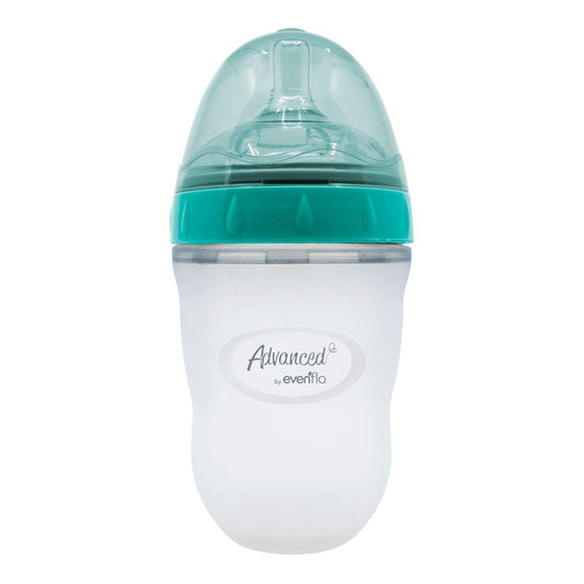 Advanced By Evenflo, Biberón Soft Natural, Silicón, Color Teal, 6Oz, Paquete de 1