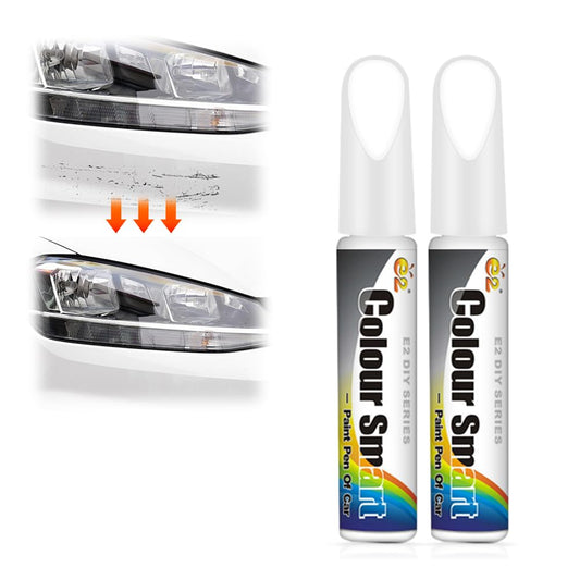 Bolígrafo Reparador de Ralladuras para Coche Motocicleta Barco, 2pcs Lápiz Reparador de Arañazos para Coches, 2 en 1, Lápiz de Reparación de Arañazos de Pintura para Vehículos (Blanco)