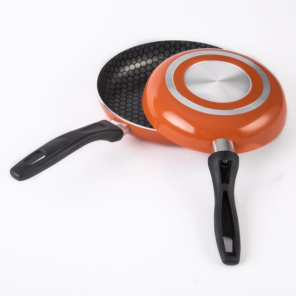 Cinsa Batería de cocina Habana 8 piezas Aluminio con antiadherente thermocell Naranja