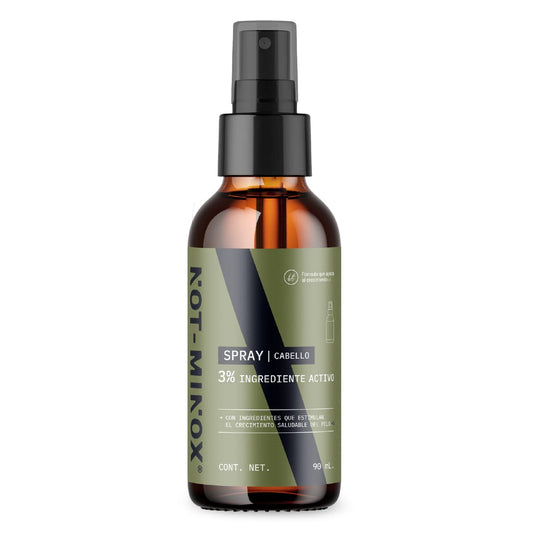 Spray para Crecimiento de Cabello NOT-MINOX 3% Ingrediente Activo con Biotina y Vitamina E