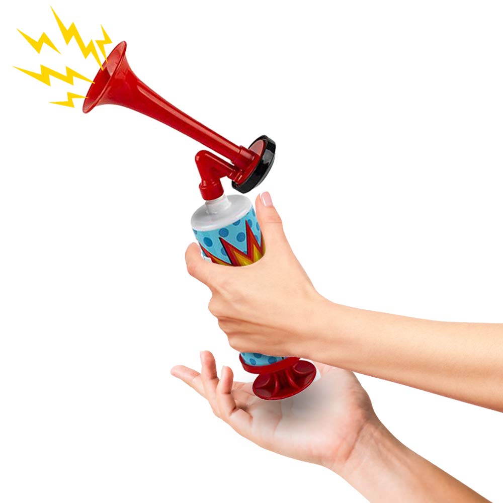 ArtCreativity - Mini bomba de bocina de aire, fabricantes de ruido de cuerno de aire de 10 pulgadas para eventos deportivos, juego de 3 cuernos de soplado para seguridad, celebraciones, recuerdos de