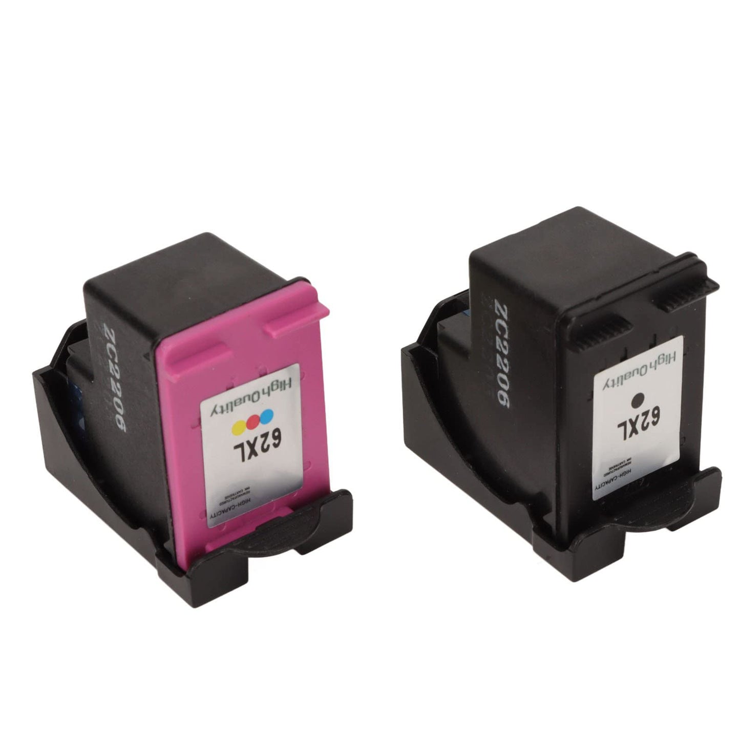 Hilitand Paquete Combinado de Cartuchos de Tinta 62XL Compatible con OfficeJet 200 258 5540 5542 5640 7640 Y para Impresora Envy 5540 5542 5545 5640, 1 Negro, 1 Tricolor, 2