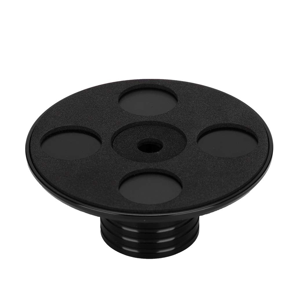 Estabilizador de Discos Alumino Negro Giratorio para LP y Vinilo