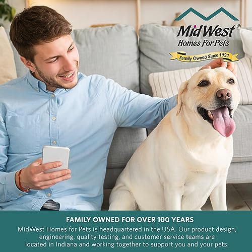 Cama para mascotas MidWest Homes for Pets, cama de lujo para perros y gatos, ideal para jaulas de perros, lavable a máquina y apto para secadora, Gris, 24 pulgadas