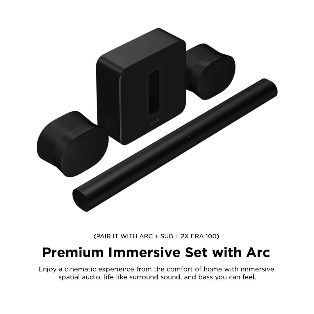 Sonos Sub Gen 3 Subwoofer Inalámbrico para Graves Profundos - Negro