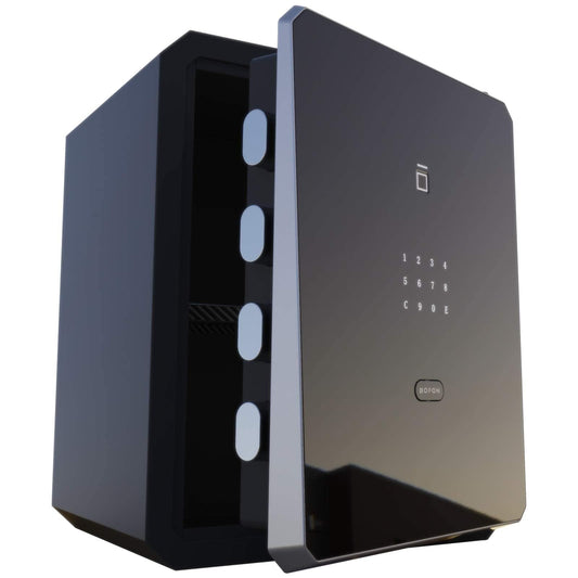 BOFON Caja Segura para el Hogar Con Llave y Contraseña de Huellas Dactilares, Biométrica, Serie W, 2.1 Pies Cúbicos