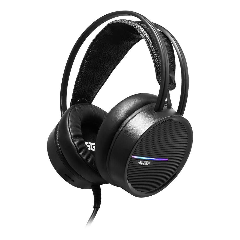 Diadema Jugador Vorago HS-502 Negro RGB 50 Mm