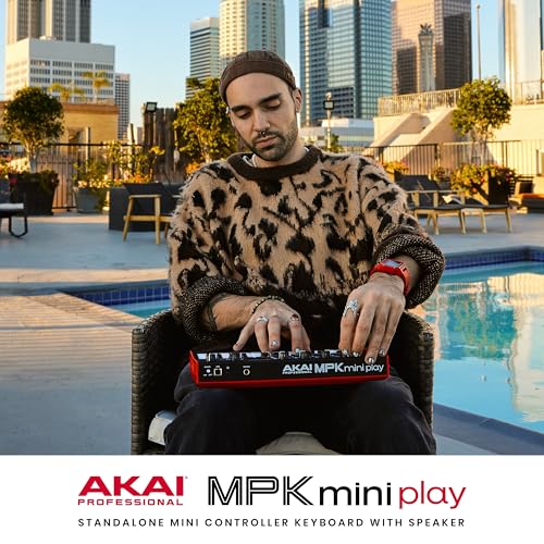 Akai Professional MPK Mini Play MK3 - Teclado Controlador MIDI con Altavoz y Sonidos Integrados, Pads MPC, Teclado Dinámico, Software de Producción Musical y Native Instruments Sound Package