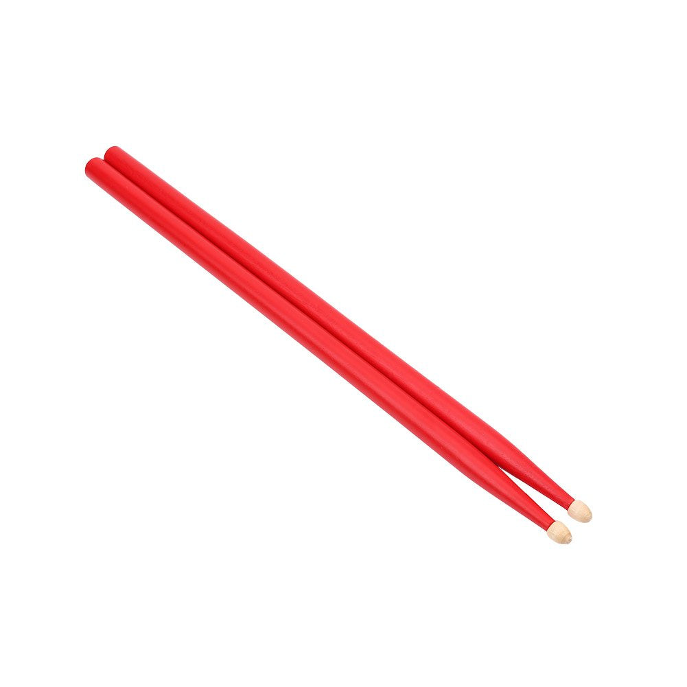 1 par de Baquetas de Tambor Baquetas de Arce 5A de batería clásicas Rojas(Rojo)