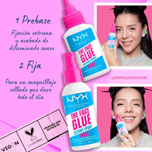 Prebase de Maquillaje hidratante Face Glue de Nyx Professional Makeup, Tono Transparente