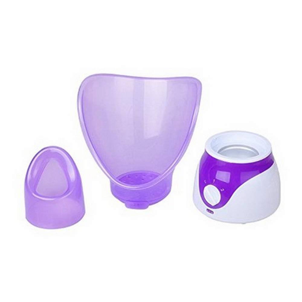 Inhalador de vapor facial profesional para sauna facial Spa para mascarilla hidratante – Senos con aromaterapia – poros con temporizador y extracto de puntos negros, difusor de cuidado de la piel (púrpura)