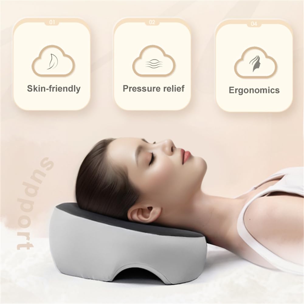 chislim Almohada de recuperación facial con correa ajustable para cirugía ocular y vitrectomía, reposacabezas para dormir propenso con cubierta extraíble, equipo de apoyo para poscirugía BBL (gris)