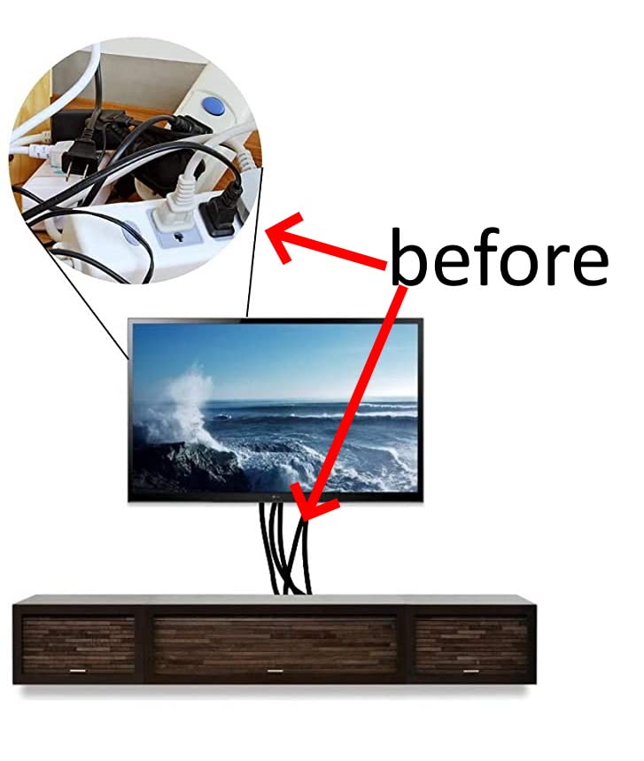 FireCable Adaptador de corriente inalámbrico para Firestick4kmaxx 2024 | Alimenta el palo de fuego de la TV | Elimina la toma de CA que elimina los cables de TV desordenados