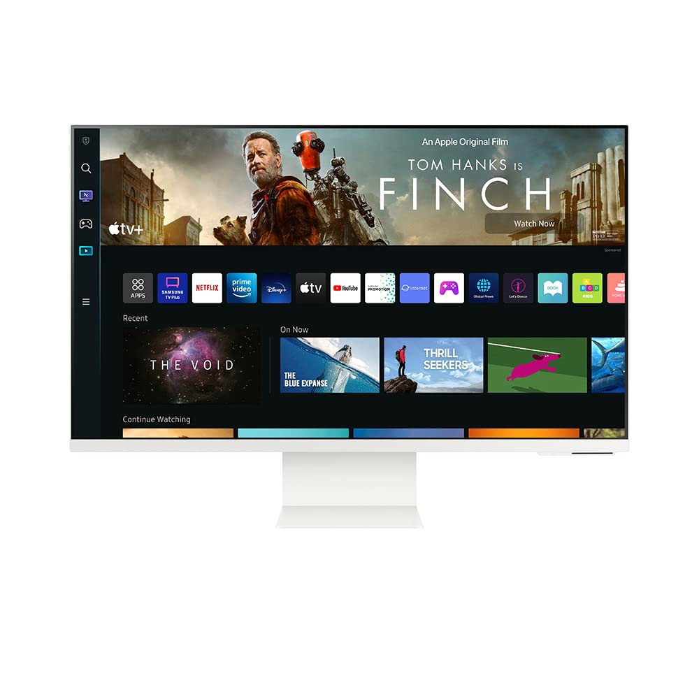 Monitor Samsung UHD HDR 32 Pulgadas con Cámara Slimfit, Acceso Inalámbrico a PC, Alexa Integrada y TV Streaming