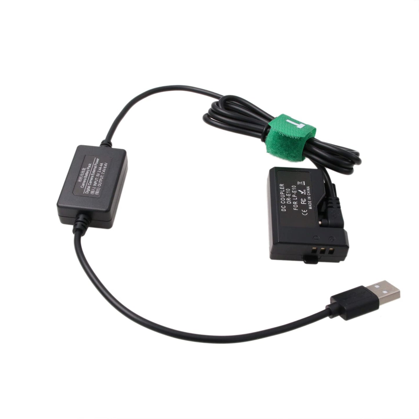 HangTon 5V USB LP-E10 Batería Falsa para cámara Canon EOS 1100D 1200D 1300D 1500D 3000D, Rebel T3 T5 T6 T7 T100, Kiss X50, Kiss X70